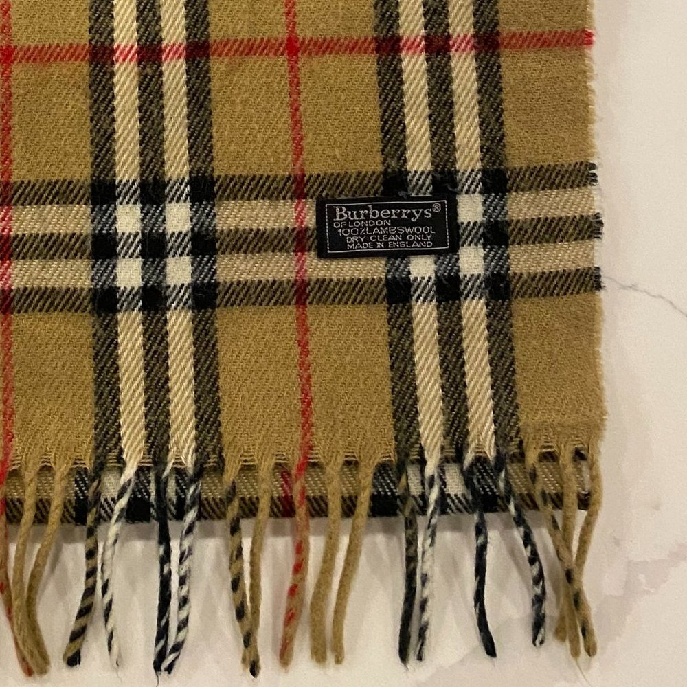 Vintage Burberry Wool Scarf